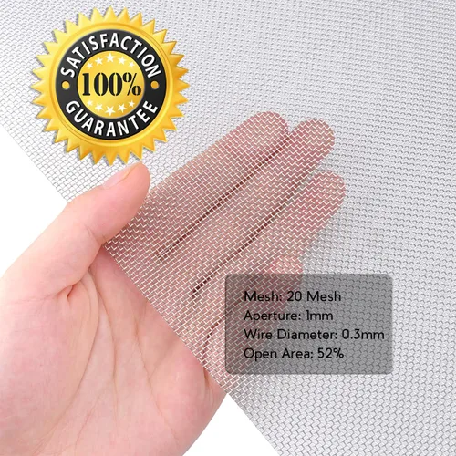 Vista 4 de Valchoose Malla de acero inoxidable 304 suave, paquete de 8, malla trenzada flexible de 8.3"X11.8" (213X302mm), malla de 20, no se oxida, malla
