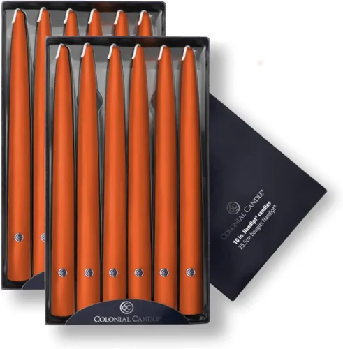 Vista 77 de Colonial Candle Handipt Collection - Vela cónica sin perfume, color blanco, 6 pulgadas, paquete de 12, hasta 4 horas de combustión