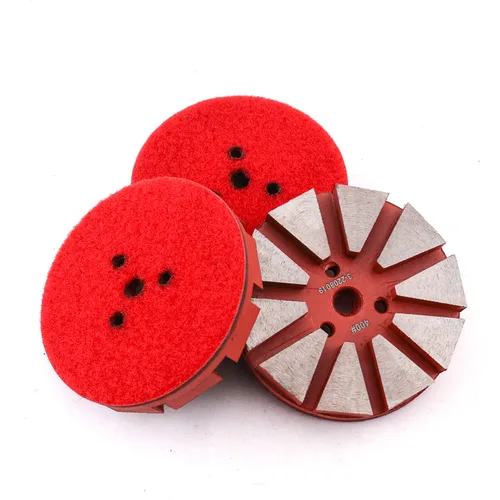Vista 11 de Almohadilla de pulido de piso de diamante de metal de 3 pulgadas para baldosas piedra mármol hormigón granito disco de lijado (6 unids/juego)