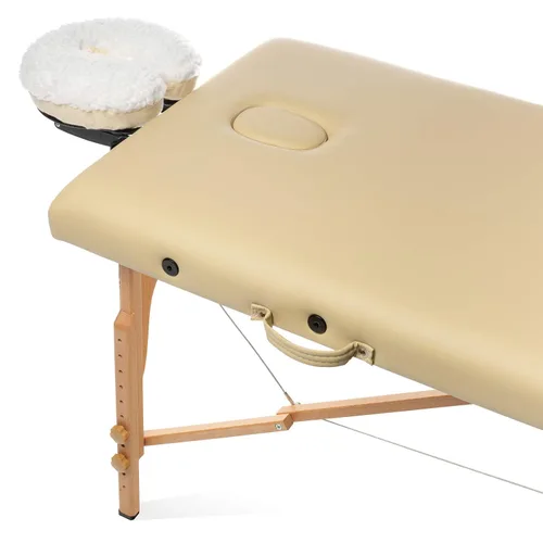 Vista 2 de Saloniture Funda de cuna facial para mesa de masaje de forro polar - Almohada de reposacabezas para cama facial