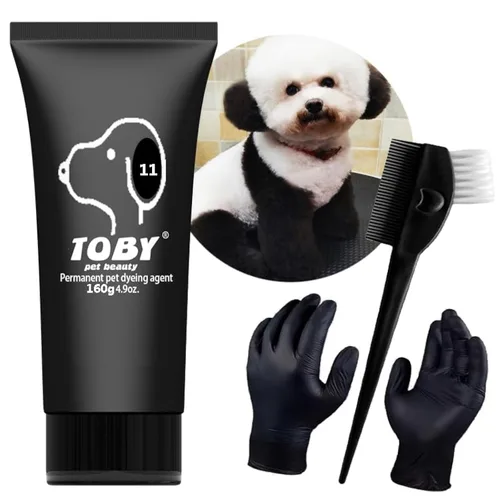Generic Tinte para el pelo de perro, negro-11, pasta de tinte especial no tóxica para mascotas, 4.93 onzas, semipermanente, belleza animal DIY,