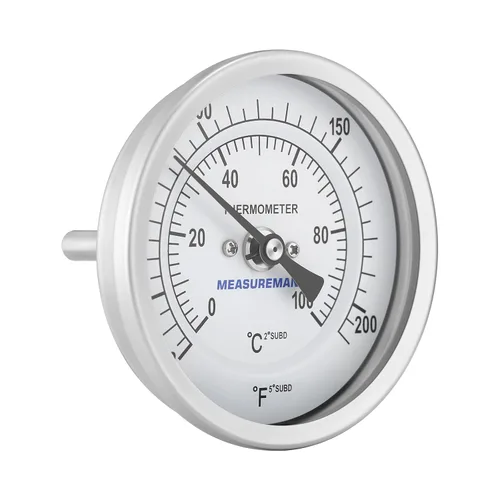 Vista 11 de MEASUREMAN Olla Completamente de Acero Inoxidable, Hervidor, Termómetro de Dial Bimetálico para Elaboración, Dial de 3 Pulgadas, Vástago de 2-1/2