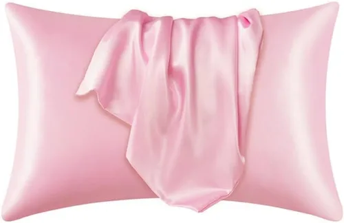 Vista 11 de Juego de 2 fundas de almohada de seda satinada de lujo para cabello y piel, fundas de almohada de satén con cierre de cremallera (estándar