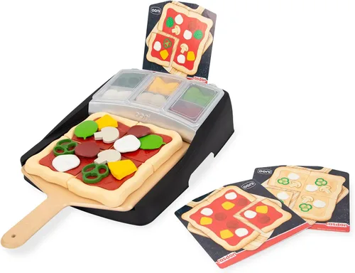Casdon Ooni - Estación de cobertura de pizza de juguete para niños de 3 años en adelante, incluye 24 piezas de cobertura de pizza