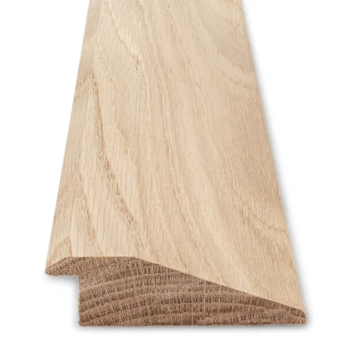Randall Manufacturing Co., Inc | Superposición de roble | Roble macizo | Superposición de 3/4 pulgadas de alto | Tira de transición de material | 3