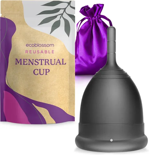 Vista 9 de Ecoblossom Kit completo de copa menstrual, tazas reutilizables pequeñas y grandes, soporte para esterilizador de silicona, lavado de limpieza