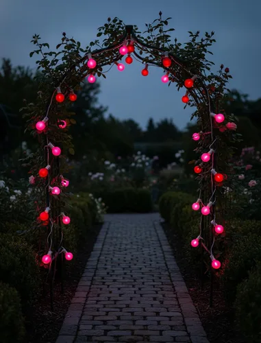 Vista 6 de G40 - Guirnalda de luces LED para el día de San Valentín, luces de decoración de San Valentín de 25 pies para exteriores con bombillas redondas