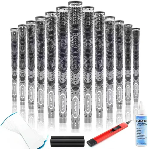 Vista 9 de CHAMPKEY Premium Hybrid Golf Grips 13 Pack with All Repair Kits - All Weather Performance Golf Club Grips - High Traction and Control Half Corded