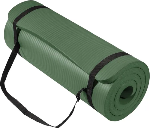 Vista 18 de BalanceFrom Yoga Mat, 1-Inch Extra Thick High Density Exercise Mat, Anti-Tear Exercise Yoga Mat with Carrying Strap, Suitable for Various Yoga