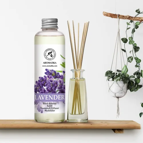 Vista 8 de Recambio de difusor de varillas de lavanda de 6.8 onzas líquidas, repuesto de Lavanda, difusor de fragancia para habitación con aceite esencial