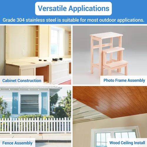 Vista 6 de meite Clavos Brad de Acero Inoxidable Calibre 18, Clavos Brad de 18GA de 3/4 Pulgada, Clavos Pequeños de Acabado de Acero Inoxidable 304