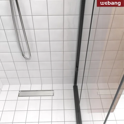 Vista 6 de WEBANG Drenaje de ducha lineal de 12 pulgadas, desagüe de piso rectangular con accesorios, cubierta reversible 2-en-1, rejilla de inserción