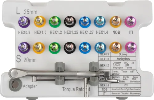 Vista 3 de Llave dinamométrica universal para implantes Destornillador Kit de prótesis Controladores de trinquete Herramientas de reparación de implantes