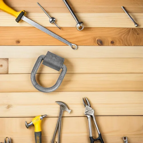 Vista 5 de 4pcs 1/2 Inch Welded D-Ring Anchors 12000lbs Forged Steel Trailer Truck Tie Down Weld-on Cargo Mooring Points for Rv Farm Applications