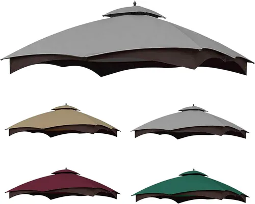 Vista 11 de SCOCANOPY Parte superior de repuesto beige para cenador Lowe's Allen Roth 10X12 Modelo #GF-12S004B-1/#GF-12S004BTO