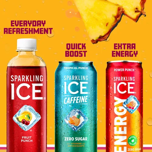 Vista 7 de Sparkling Ice Energy Berry Blast 12Pk. Bebidas energéticas con vitaminas + antioxidantes, cero azúcar. Latas de 12 onzas líquidas.