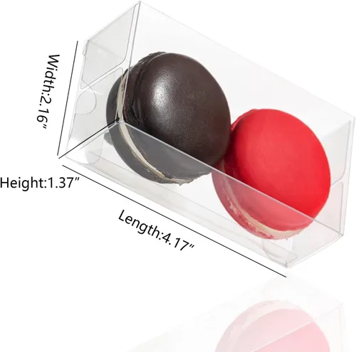 Vista 4 de RomanticBaking Paquete de 37 Cajas de Macarons de 4.17" x 2.16" x 1.37" para 2 Brownies Oreo Cubiertos de Chocolate Trufa Golosina Cajas