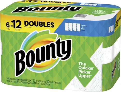 Vista 6 de Bounty Select-a-Size - Toallas de papel, color blanco, 12 rollos (paquete de 1)