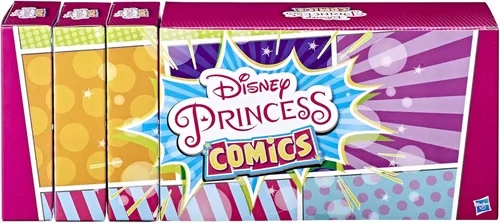 Vista 2 de Disney Princess Hasbro Comics Adventure Discoveries Colección, juego de muñecas con 9 figuras, bases, castillo de exhibición y estuche, juguete