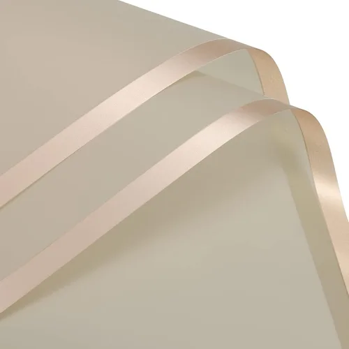 Vista 23 de MECCANIXITY 20 piezas de papel de regalo de flores con borde dorado, champán dorado, 22.8 x 22.8 pulgadas, impermeable, para suministros de ramo