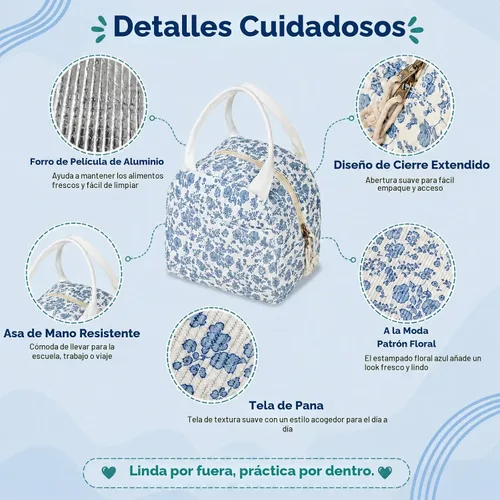 Vista 5 de Juego de lonchera Bento para mujer, con termo de sopa de 12 onzas, con recipientes de alimentos a prueba de fugas, bolsa de almuerzo aislada