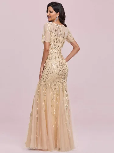 Vista 2 de Ever-Pretty 07707 - Vestido de noche para mujer, diseño de sirena bordada