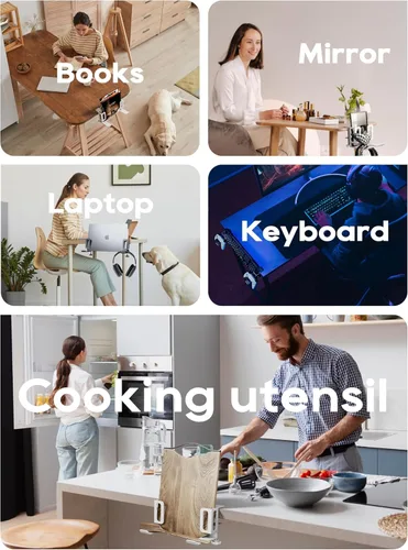 Vista 7 de NODOCA Almacenamiento de Laptop para Escritorio, Soporte Vertical de Laptop para Escritorio, Soporte Vertical de MacBook, con Soporte