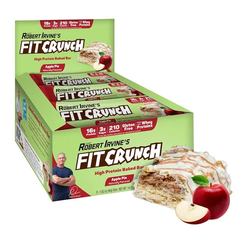 Vista 15 de FITCRUNCH Barras de proteínas tamaño aperitivo, barra horneada de 6 capas, 0.11 onzas de azúcar, sin gluten y núcleo suave para pastel