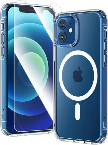 Vista 36 de TAURI - Funda magnética para iPhone 15 Pro Max, 3 en 1, compatible con MagSafe, no se pone amarilla, con 2 protectores de pantalla, protección