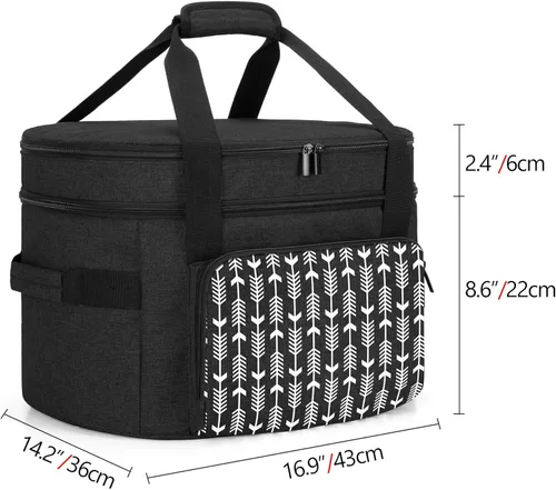 Vista 6 de Yarwo Bolsa de viaje para olla de cocción lenta mejorada 2026 con tabla inferior compatible con Crock-Pot y Hamilton Beach de 6, 7, 8 cuartos