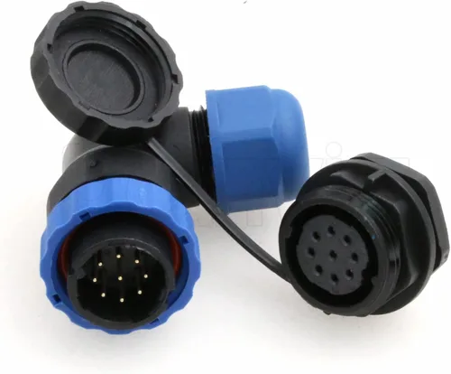 Vista 8 de Eonvic SD20 2 Pin Aviación Conector Ángulo Recto 25A 380V Automotriz Plástico IP68 Enchufe Impermeable Enchufe Macho Hembra Eléctrico Montaje