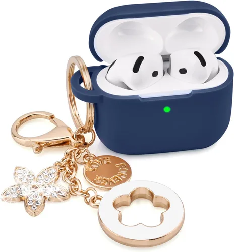 Vista 30 de Funda floral para Apple Airpods iPods 4, funda para mujer, VISOOM 2025 de silicona 3D Airpod iPod 4ª generación, fundas protectoras lindas