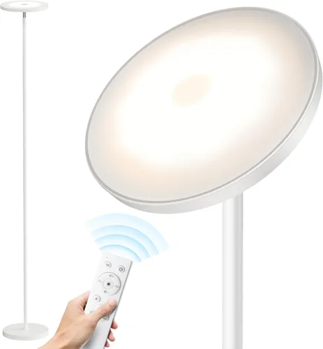 Vista 9 de SUNMORY Lámparas de pie para sala de estar, 48 W/4200 lm, lámpara de pie LED súper brillante con control remoto, lámpara de pie de 69 pulgadas