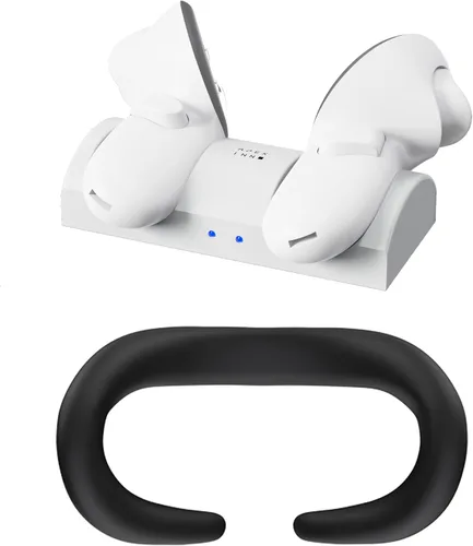 VR Silicone Face Pad Cover and Controller Charging Stock for Meta Quest 3 Accessories