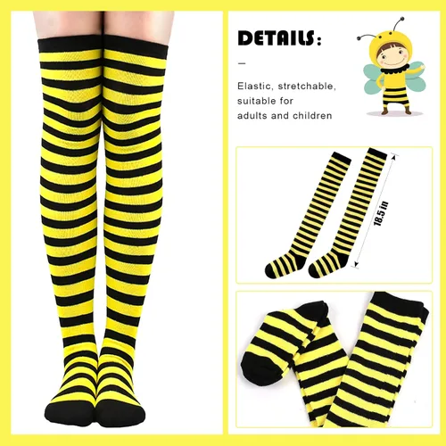 Vista 5 de Disfraz de tutú de abeja, diadema de antena de abeja, tutú para Halloween, abejorro, cumpleaños, fiesta temática