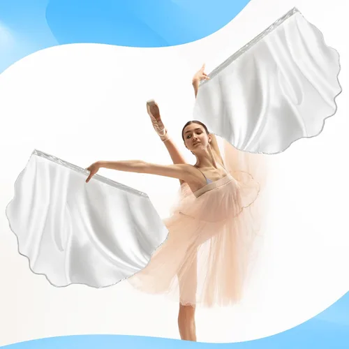 Vista 27 de HunnmingRe Juego de 8 banderas de baile de adoración con 8 piezas de barra escalable de 29.5 x 39.3 pulgadas, banderas de iglesia de alabanza