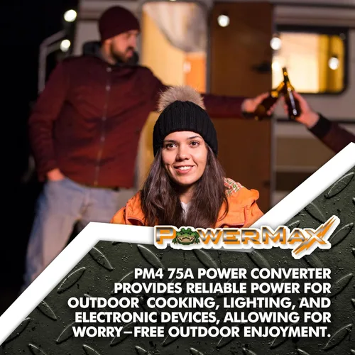 Vista 6 de PowerMax Cargador convertidor RV PM4-75A Fuente de alimentación de 75 amperios 12 V CC 110 V CA a 12 V CC Cargador de batería inteligente de 4