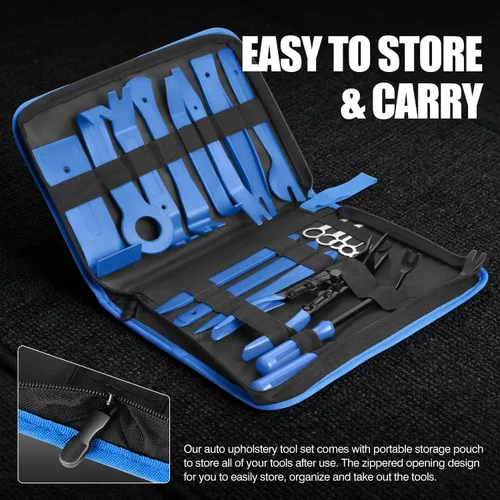Vista 7 de DNA MOTORING TOOLS-00247 Kit de herramientas de extracción de moldura de automóvil, juego de alicates para clips y removedor de tapicería para panel
