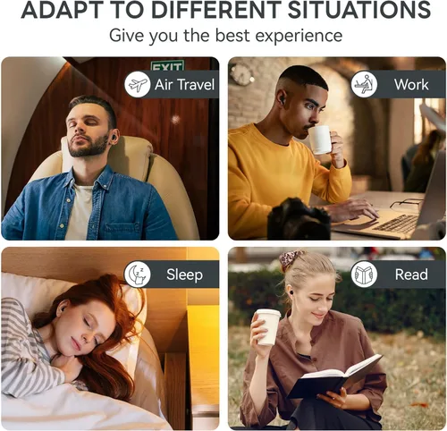 Vista 9 de Mini Invisible Earbuds Wireless Bluetooth, Small Earbuds for Small Ears Canals, Tiny Discreet Sleep Headphones for Side Sleepers, Comfortable Noise