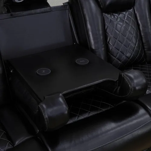 Vista 6 de Ritz Power - Juego de sala de estar reclinable con LED para sala de estar, dormitorio, casa de invitados, sala de juegos, Airbnb, apartamento
