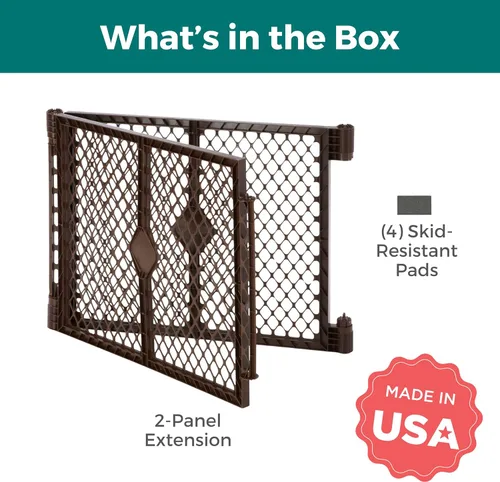Vista 3 de MYPET Extensión de 2 paneles para Puerta para el patio para mascotas: Fabricado en EE. UU. Independiente. Aumenta el área de juego hasta 34 pies