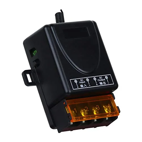 Vista 2 de DC 12V 24V 36V 48V Interruptor remoto inalámbrico 30A Relé Control remoto Interruptores de luz 1 receptor con 2 transmisores