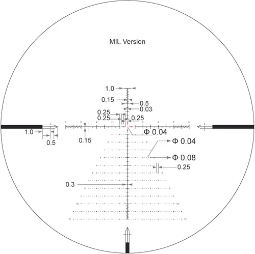 Vista 6 de Arken Optics Retícula iluminada EPL4 FFP con alcance ligero del rifle del tubo de la parada cero de 98.4 ft m para la caza