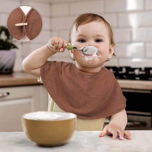 Vista 5 de lulumoon Paños de muselina para bebés: 100% algodón suave, paños grandes para eructos, trapos neutros para niños y niñas, paño absorbente