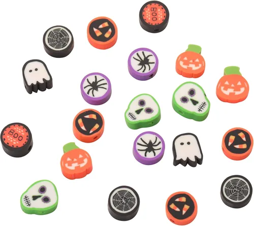 Vista 42 de 100 cuentas espaciadoras de arcilla polimérica para el Día de la Independencia del 4 de julio para hacer joyas, manualidades, pulseras, collares