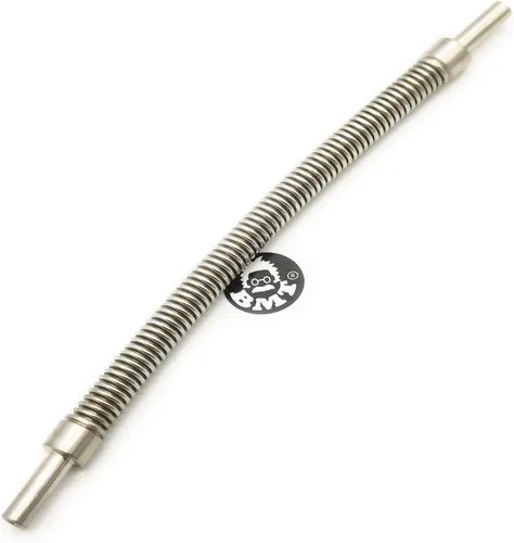 Manguera de fuelle de acero inoxidable de 1/4 de pulgada, plata, 1 pie de longitud, 0.25 pulgadas de diámetro exterior, 0.24 pulgadas de grosor de