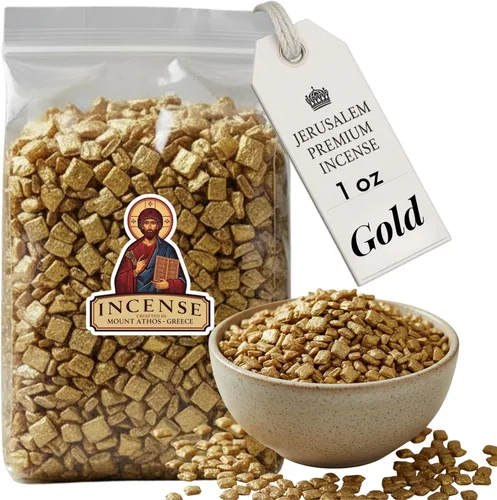 Vista 49 de Holy Land Market Jerusalem Incienso – para iglesia o uso personal, calidad premium del Monte Athos (negro, 1 oz)