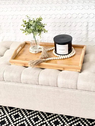 Vista 7 de Guirnalda de cuentas de madera de 58 pulgadas, cuentas de madera de oración natural, cuentas decorativas para colgar en la pared, jarrón, manija