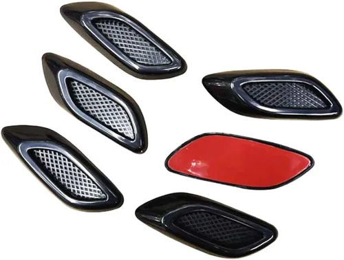 Vista 6 de 6 piezas de Curboom - Adornos decorativos para parachoques de coche, entrada de aire universal, autoadhesivos, para alerón de puerta, spoiler