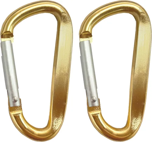 Vista 15 de Lindo clip de mosquetón, anillo Caribeener D de aleación de aluminio de 3 pulgadas, gancho de resorte para clip de llavero